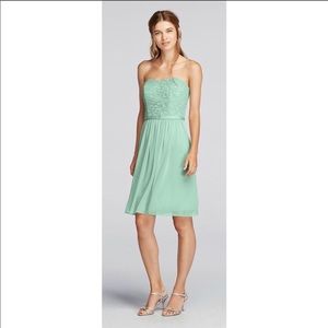 Mint David’s Bridal Bridesmaid Short Dress
